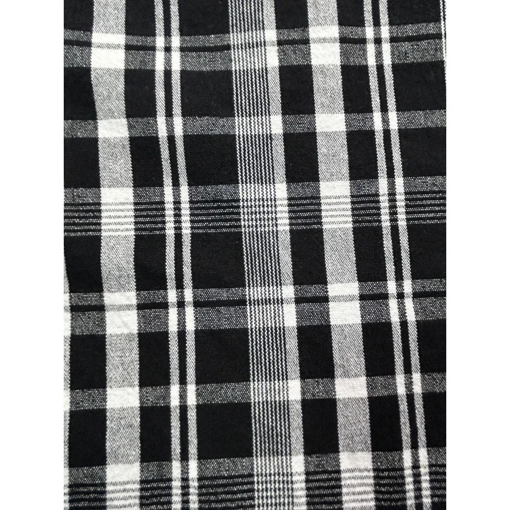 AB Studio Shorts Womens Size 12 Black White Check Pockets Relaxed Fit Stretch